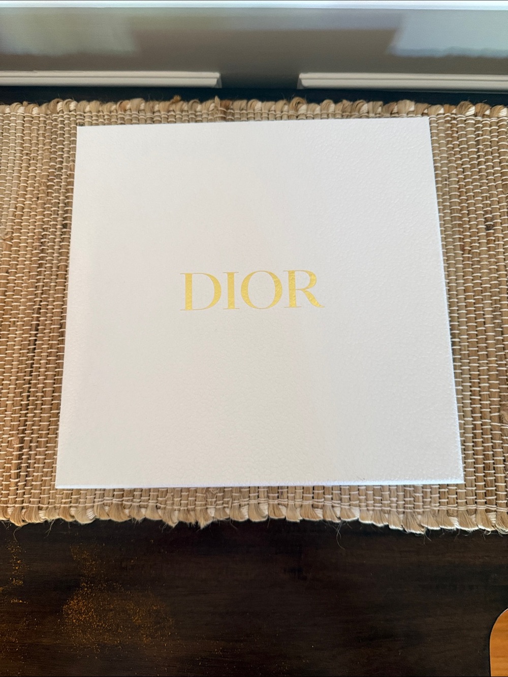 Dior White Box with Gold Lettering